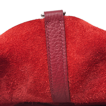 Hermes Hermes Picotin Lock PM Taurillon Clemence Handbag Rouge Cassek Silver-Tone Hardware, Pre-Owned