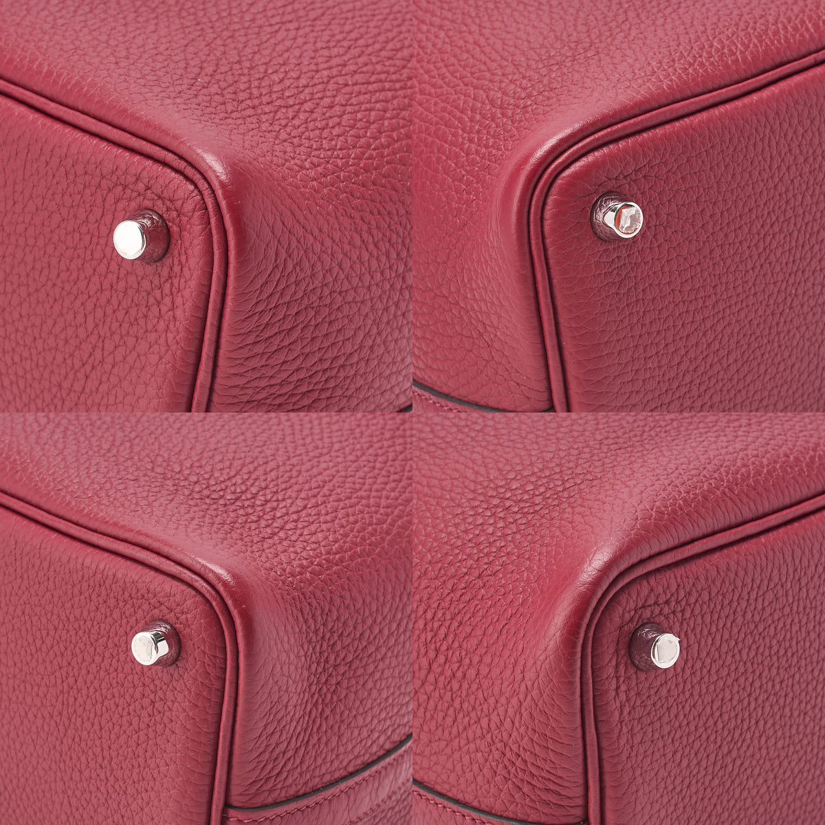 Hermes Hermes Picotin Lock PM Taurillon Clemence Handbag Rouge Cassek Silver-Tone Hardware, Pre-Owned