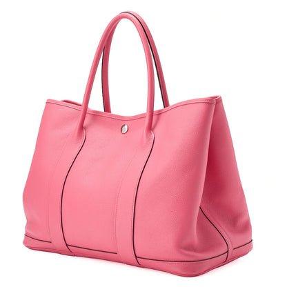 Hermes Hermes Garden Party PM Tote Bag Epson Rose Azale Silver-Tone Hardware, Pre-Owned