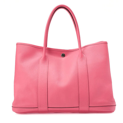 Hermes Hermes Garden Party PM Tote Bag Epson Rose Azale Silver-Tone Hardware, Pre-Owned