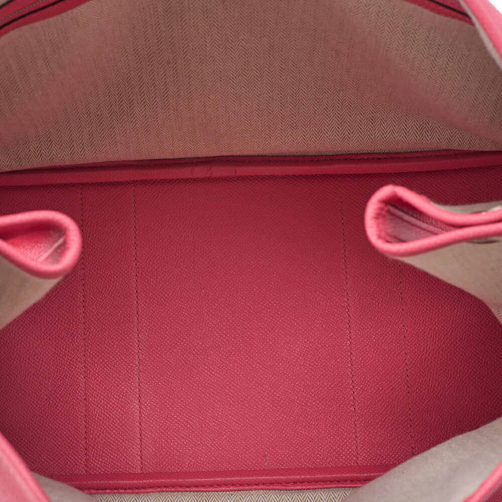 Hermes Hermes Garden Party PM Tote Bag Epson Rose Azale Silver-Tone Hardware, Pre-Owned