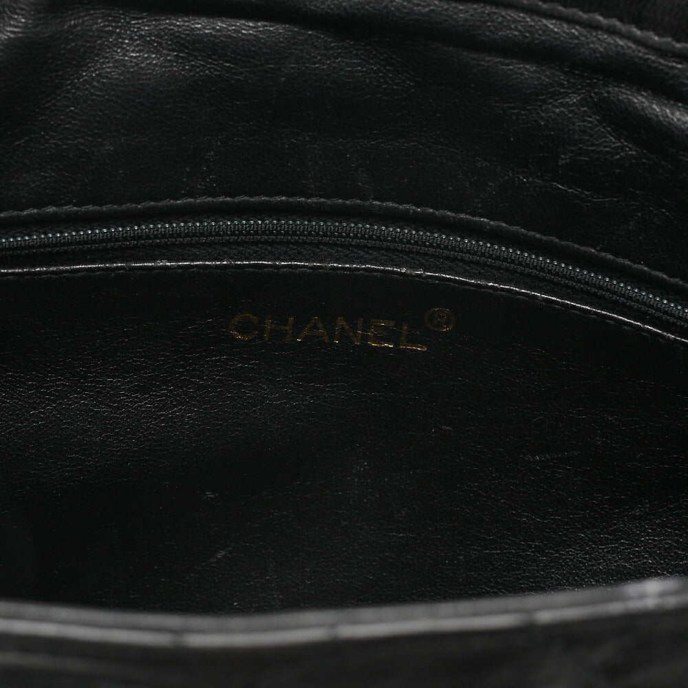 CHANEL Matelasse Lambskin Top Visual Coco Mark Turn Lock Shoulder Bag Gold-Tone Hardware, Pre-Owned