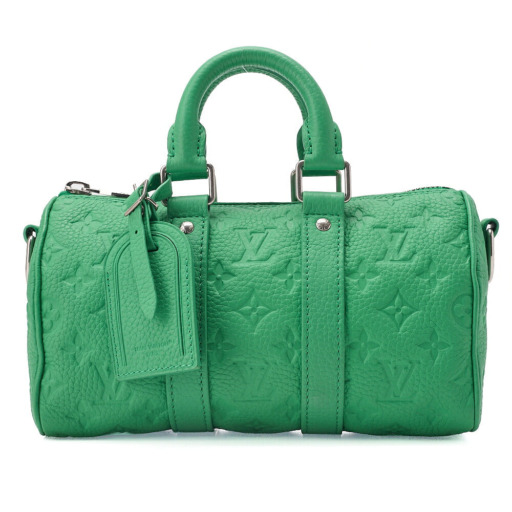 LOUIS VUITTON Louis Vuitton Monogram Key Pole Bandeli?re 25 Handbag Green Silver -Tone Hardware, Pre-Owned