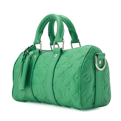 LOUIS VUITTON Louis Vuitton Monogram Key Pole Bandeli?re 25 Handbag Green Silver -Tone Hardware, Pre-Owned