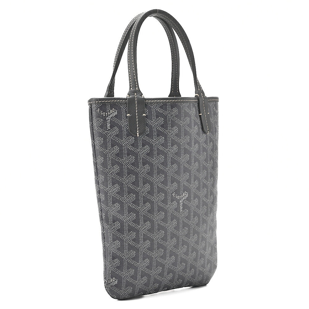 GOYARD [Goyard] Poitier Mini Tote Bag Coated Canvas Gray , Pre-Owned