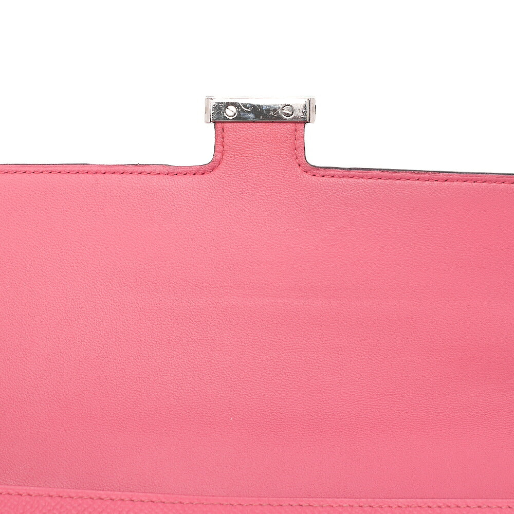 Hermes Hermes Constance To Go Shoulder Bag Shoulder Wallet Long Wallet Epson Rose Azale Silver-Tone Hardware, Pre-Owned