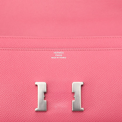 Hermes Hermes Constance To Go Shoulder Bag Shoulder Wallet Long Wallet Epson Rose Azale Silver-Tone Hardware, Pre-Owned