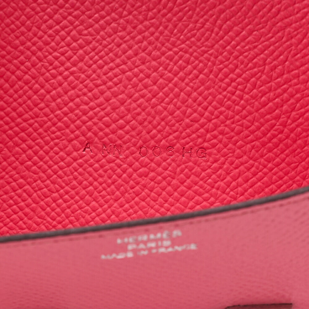 Hermes Hermes Constance To Go Shoulder Bag Shoulder Wallet Long Wallet Epson Rose Azale Silver-Tone Hardware, Pre-Owned