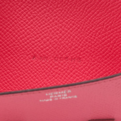 Hermes Hermes Constance To Go Shoulder Bag Shoulder Wallet Long Wallet Epson Rose Azale Silver-Tone Hardware, Pre-Owned