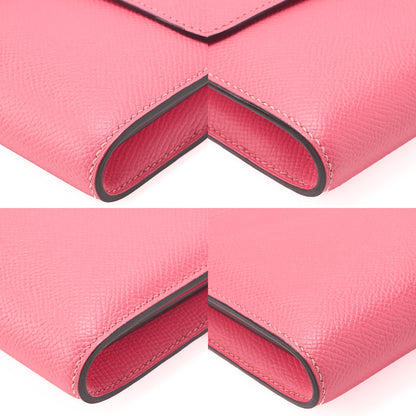 Hermes Hermes Constance To Go Shoulder Bag Shoulder Wallet Long Wallet Epson Rose Azale Silver-Tone Hardware, Pre-Owned