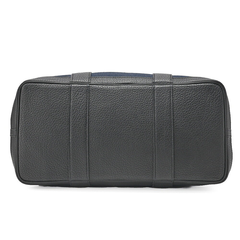 Hermes Hermes Garden Party PM Handbag Toal Officier Black x Navy Silver-Tone Hardware, Pre-Owned