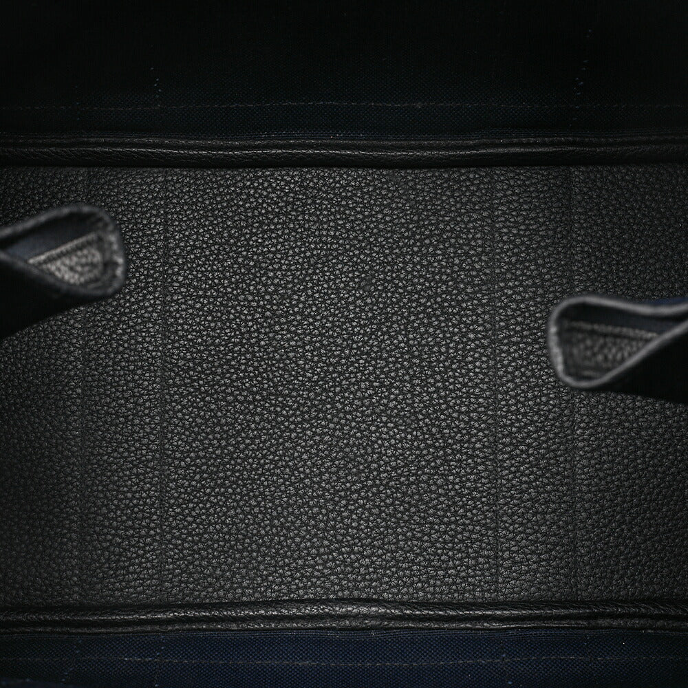 Hermes Hermes Garden Party PM Handbag Toal Officier Black x Navy Silver-Tone Hardware, Pre-Owned
