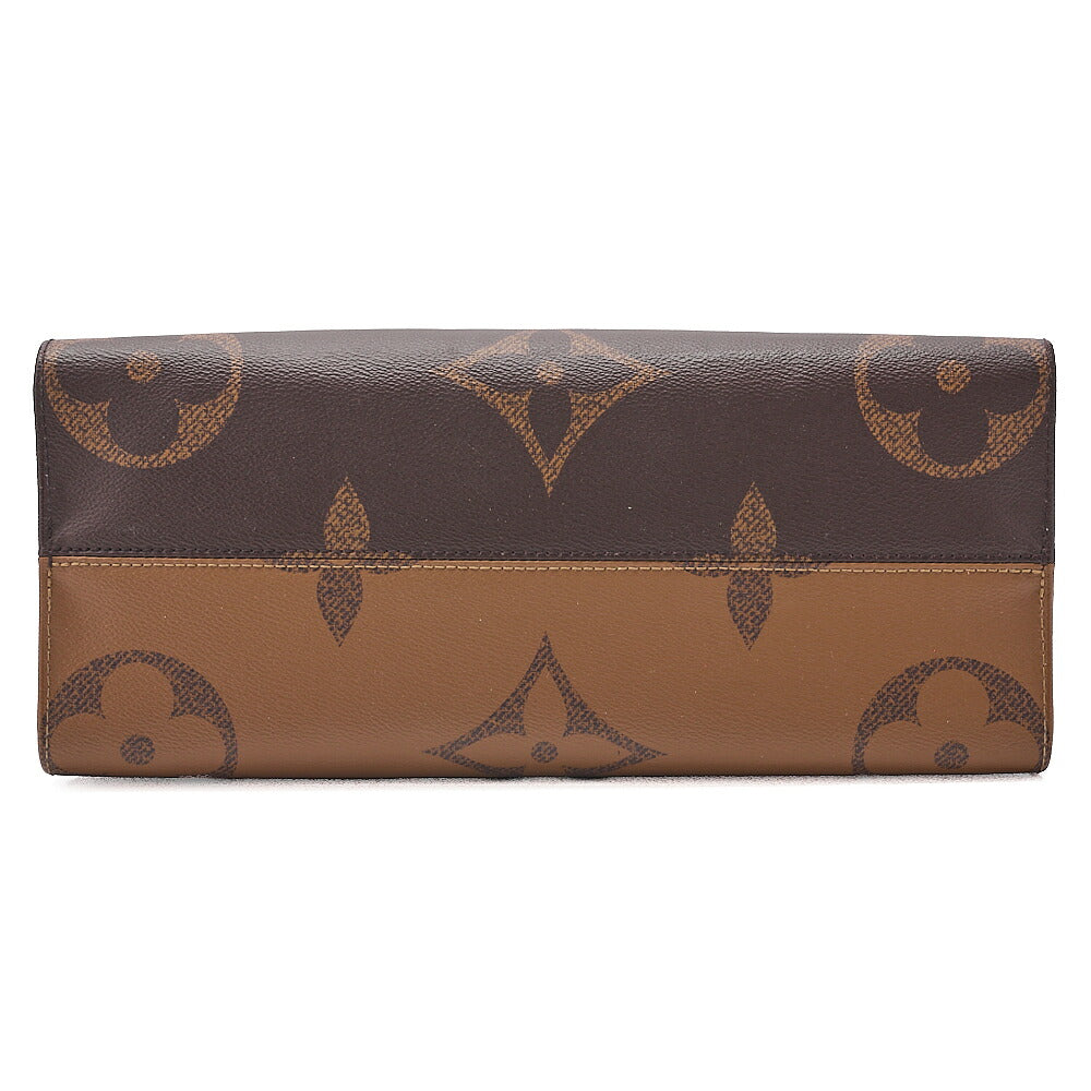 LOUIS VUITTON Louis Vuitton Giant Monogram Reverse On The Go MM 2-Way Handbag M45039 RFID Responsive Brown Gold-Tone Hardware, Pre-Owned