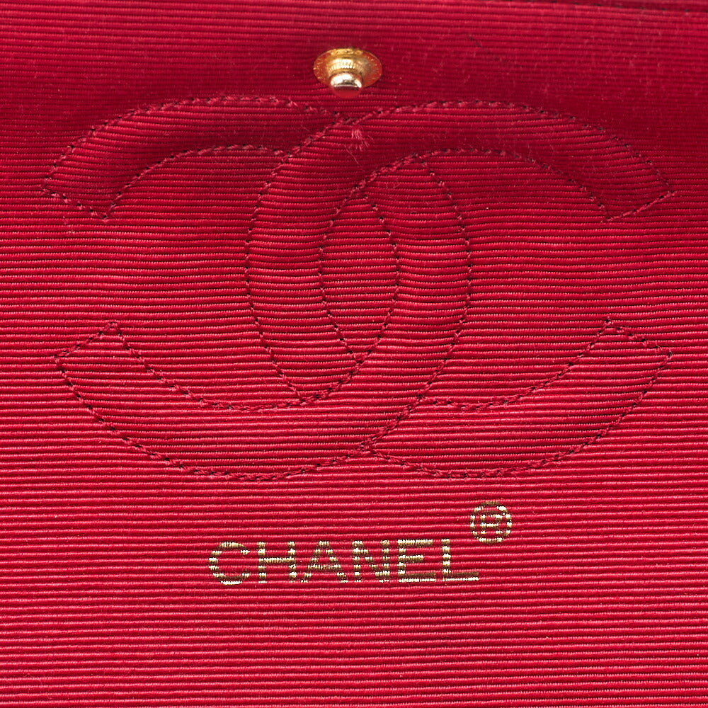 CHANEL 2.55 Chain Shoulder Bag Matelasse Double Flap 25cm Jersey Black Gold-Tone Hardware, Pre-Owned