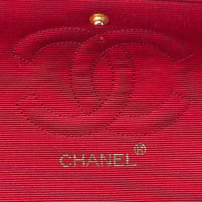 CHANEL 2.55 Chain Shoulder Bag Matelasse Double Flap 25cm Jersey Black Gold-Tone Hardware, Pre-Owned