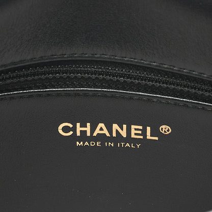 CHANEL Lambskin Matelasse Full Flap Chain Shoulder Black Gold-Tone Hardware, Pre-Owned