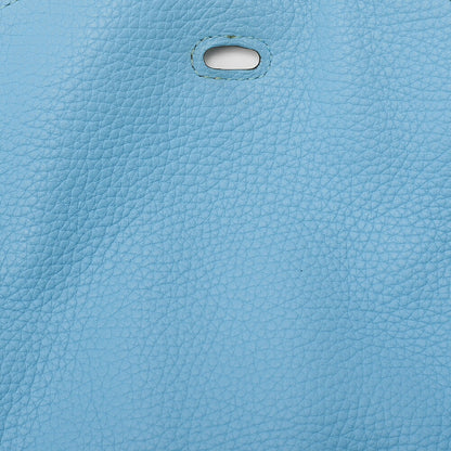 HERMES Lindy 30 2-way Shoulder Bag Treillon Clemence Bleu Atoll Silver-Tone Hardware, Pre-Owned