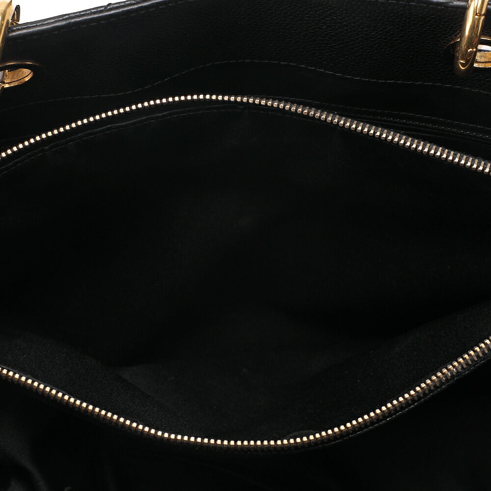 CHANEL Tote Bag Matelasse Large Size GST Chain Tote Caviskin Black Gold-Tone Hardware, Pre-Owned