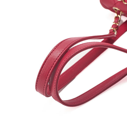 CHANEL Lambskin Matelasse Turn Lock Chain Backpack Rose Pink Gold -Tone Hardware, Pre-Owned