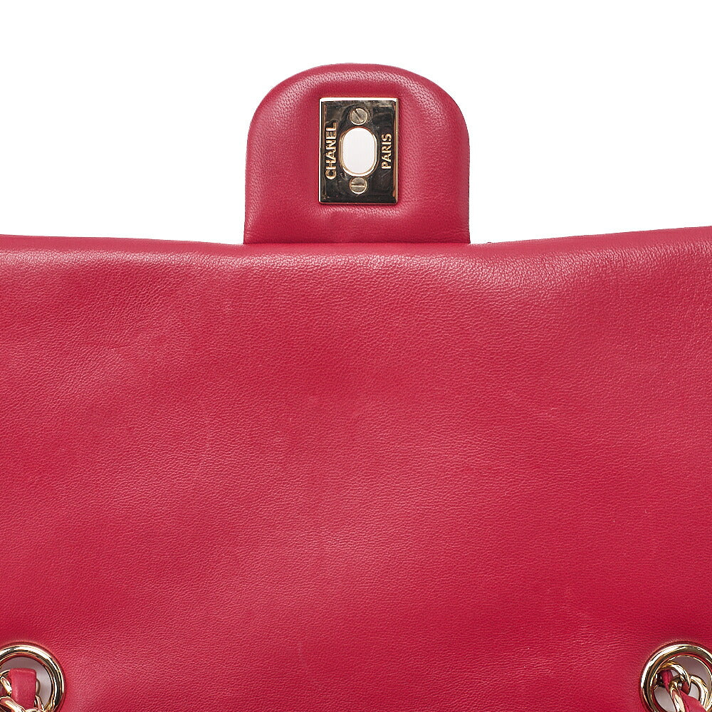 CHANEL Lambskin Matelasse Turn Lock Chain Backpack Rose Pink Gold -Tone Hardware, Pre-Owned