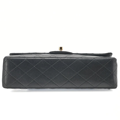 CHANEL Chain Shoulder Bag Matelasse Lambskin Black Gold -Tone Hardware, Pre-Owned