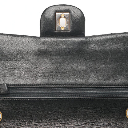 CHANEL Chain Shoulder Bag Matelasse Lambskin Black Gold -Tone Hardware, Pre-Owned
