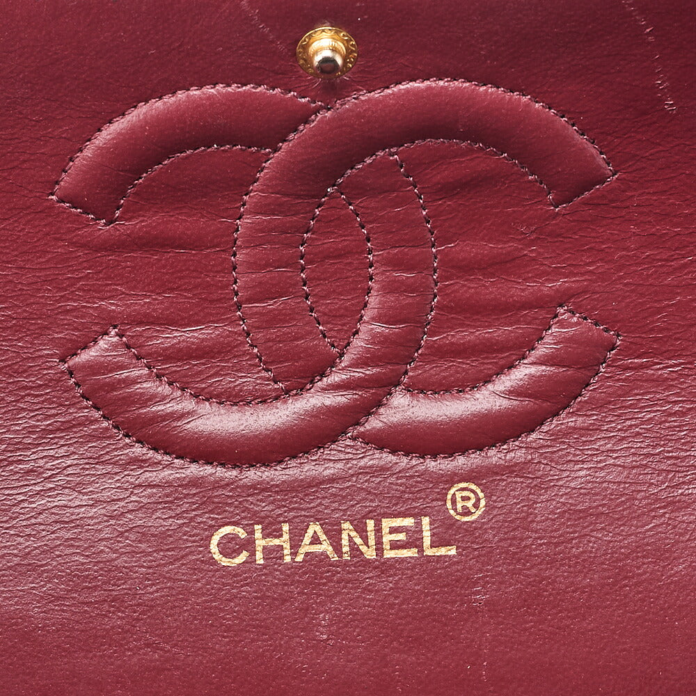 CHANEL Chain Shoulder Bag Matelasse Lambskin Black Gold -Tone Hardware, Pre-Owned