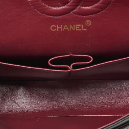 CHANEL Chain Shoulder Bag Matelasse Lambskin Black Gold -Tone Hardware, Pre-Owned