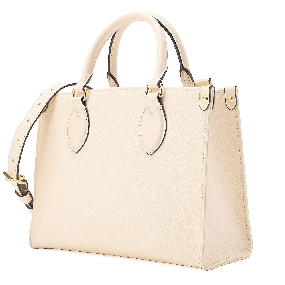 LOUIS VUITTON Louis Vuitton Monogram Emplant On The Go PM 2-Way Shoulder Bag M46569 Ivory Gold-Tone Hardware, Pre-Owned