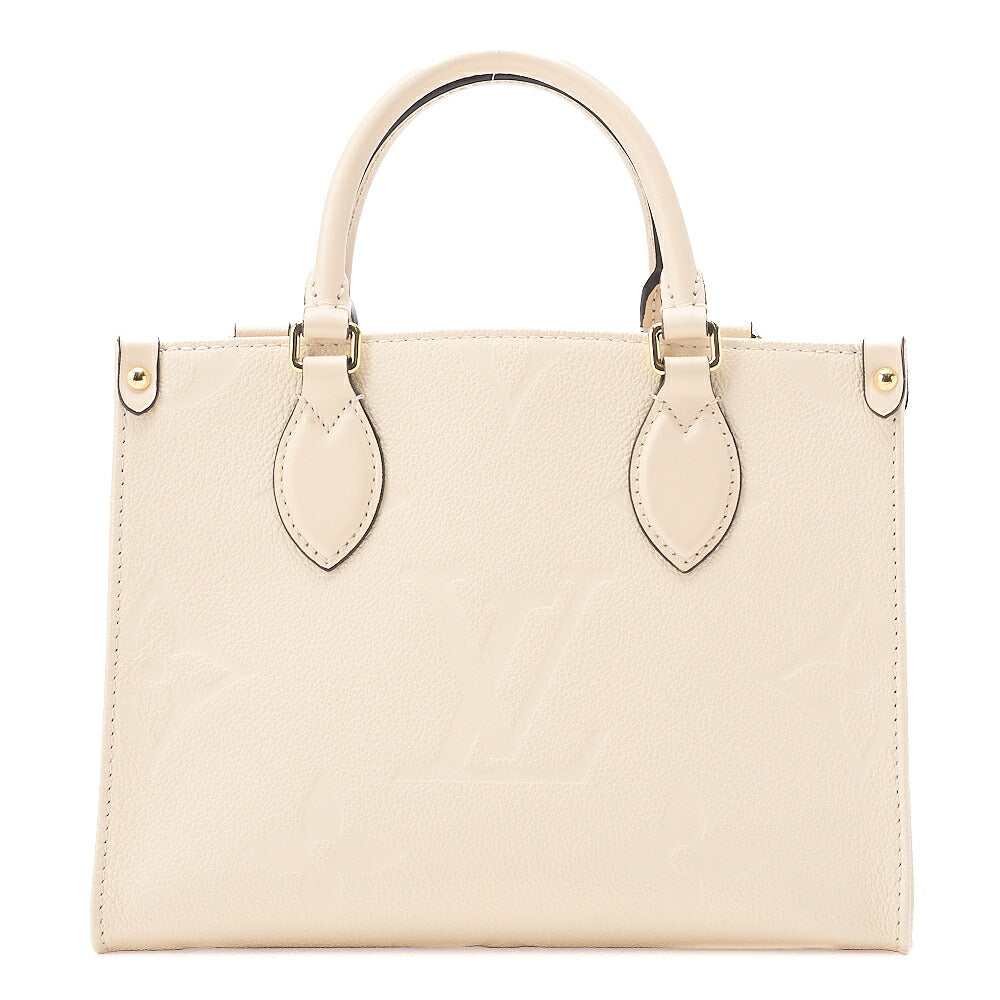 LOUIS VUITTON Louis Vuitton Monogram Emplant On The Go PM 2-Way Shoulder Bag M46569 Ivory Gold-Tone Hardware, Pre-Owned