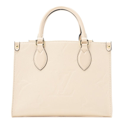 LOUIS VUITTON Louis Vuitton Monogram Emplant On The Go PM 2-Way Shoulder Bag M46569 Ivory Gold-Tone Hardware, Pre-Owned