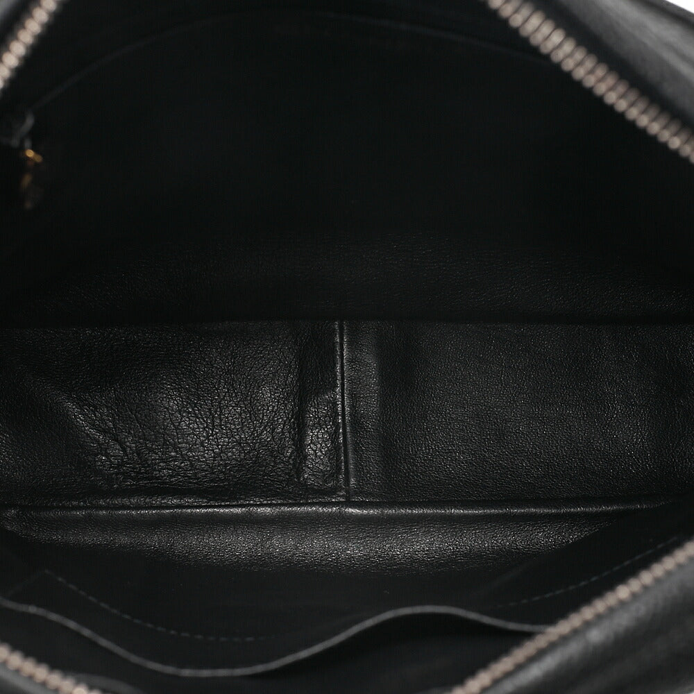 CHANEL Caviar Skin Biju Coco Mark Straight Flap One-Shoulder Bag Black Gold -Tone Hardware, Pre-Owned