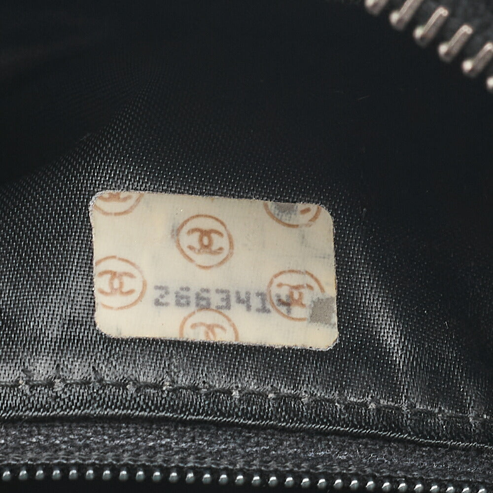 CHANEL Caviar Skin Biju Coco Mark Straight Flap One-Shoulder Bag Black Gold -Tone Hardware, Pre-Owned