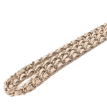 CHANEL Chanel Matelasse Chain Wallet Caviar Skin Linestone Coco Mark Beige Gold-Tone Hardware, Pre-Owned