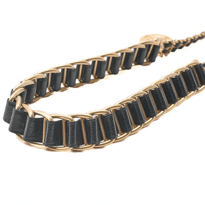 CHANEL Caviar Skin Mini Matelasse Turn Lock Thick Chain Shoulder Black Gold-Tone Hardware, Pre-Owned