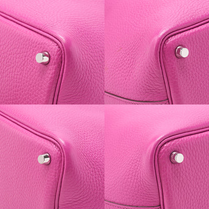 Hermes Hermes Picotin Lock PM Taurillon Clemence Handbag Magnolia Silver-Tone Hardware, Pre-Owned