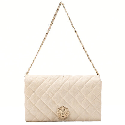 CHANEL Turn Rock Lion Coco Chain Hand Leather Beige Gold-Tone Hardware, Pre-Owned