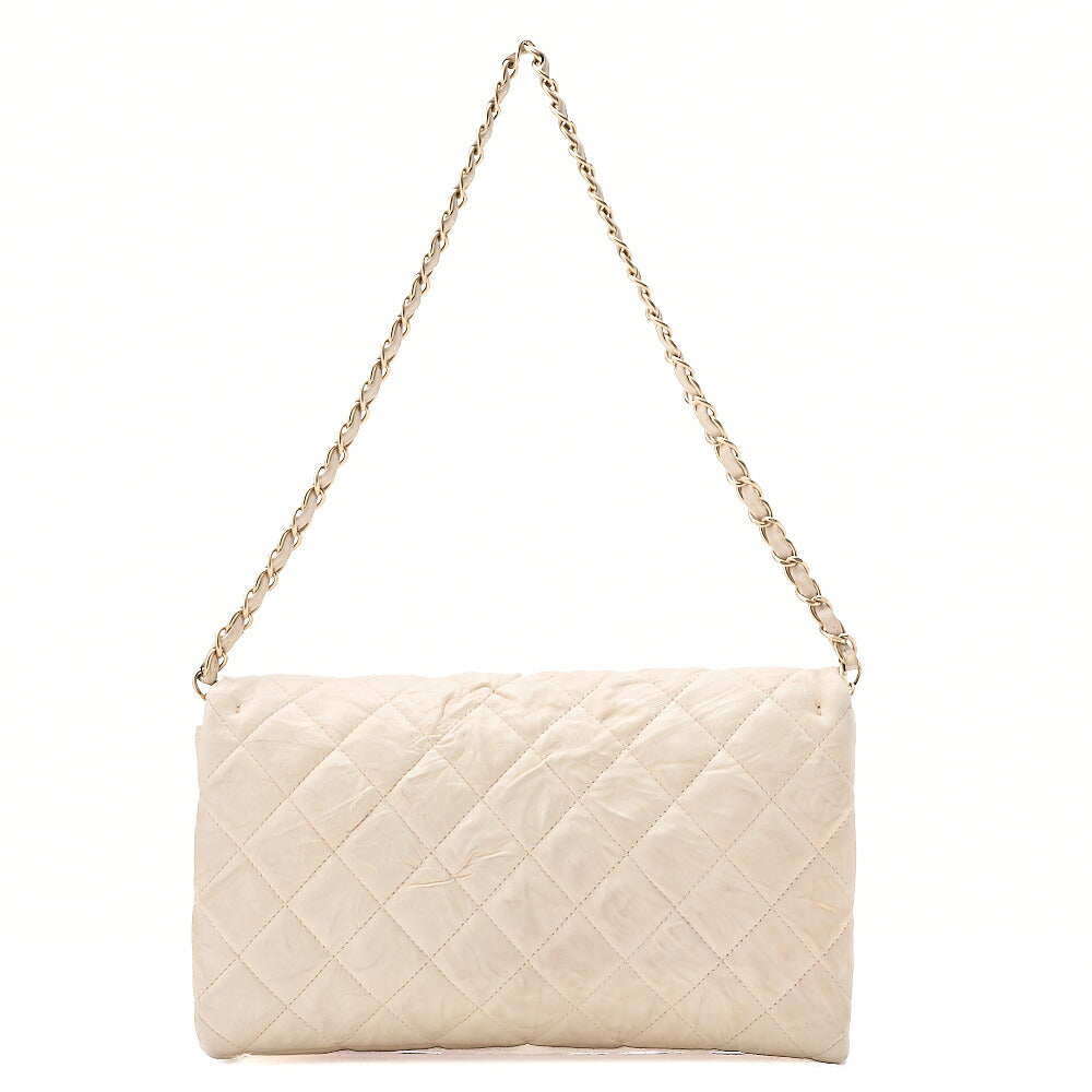 CHANEL Turn Rock Lion Coco Chain Hand Leather Beige Gold-Tone Hardware, Pre-Owned