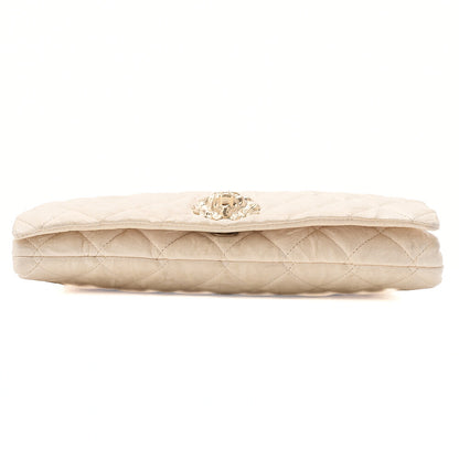CHANEL Turn Rock Lion Coco Chain Hand Leather Beige Gold-Tone Hardware, Pre-Owned