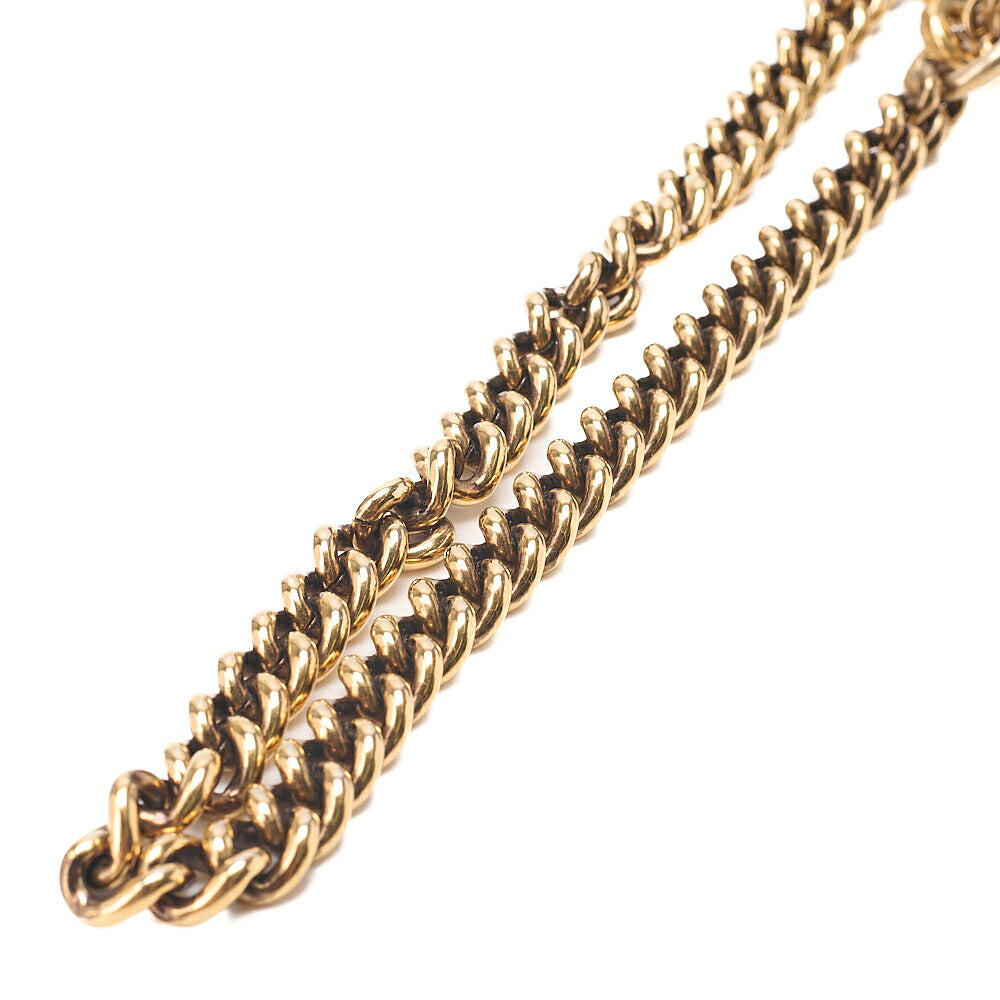CHANEL Lambskin Matelasse Single Flap Chain Shoulder Bag Navy Gold-Tone Hardware, Pre-Owned
