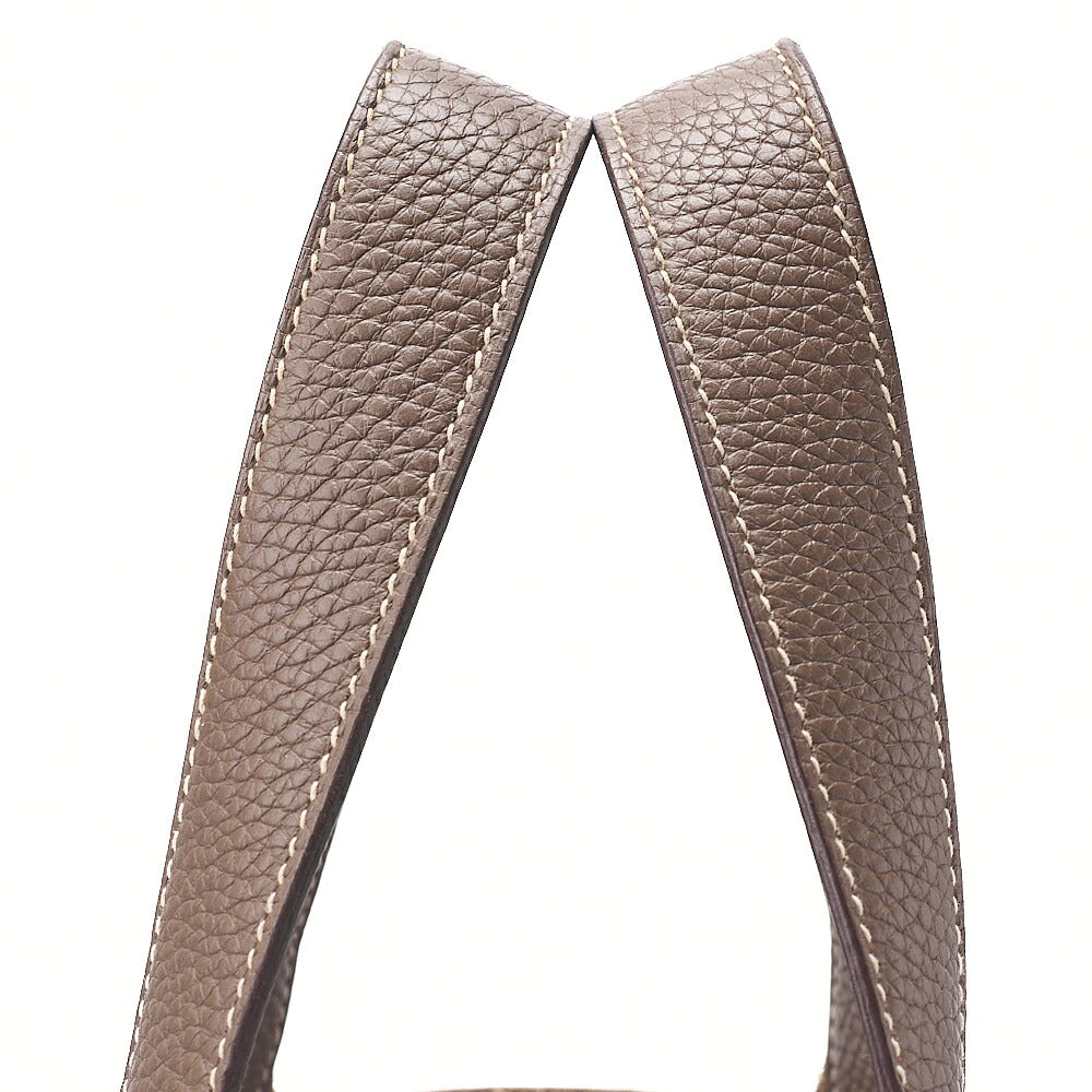 Hermes Hermes Picotin Lock MM Taurillon Clemence ?toupe Silver-Tone Hardware, Pre-Owned