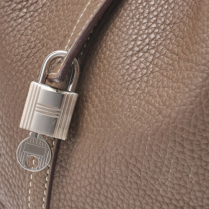 Hermes Hermes Picotin Lock MM Taurillon Clemence ?toupe Silver-Tone Hardware, Pre-Owned