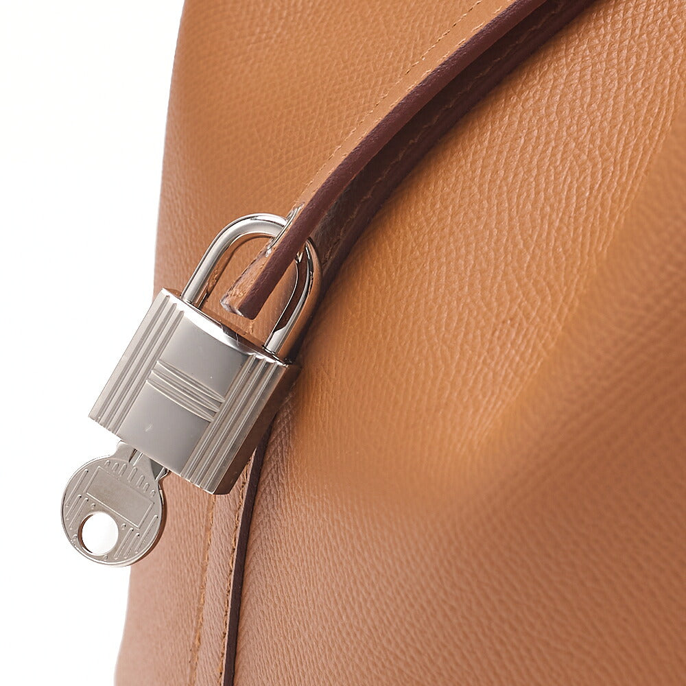 Hermes Hermes Picotan Lock MM Epson Handbag Gold Silver-Tone Hardware, Pre-Owned