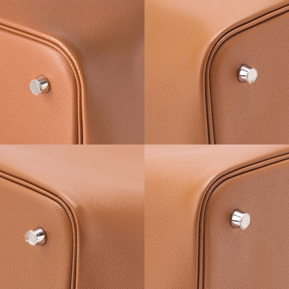 Hermes Hermes Picotan Lock MM Epson Handbag Gold Silver-Tone Hardware, Pre-Owned