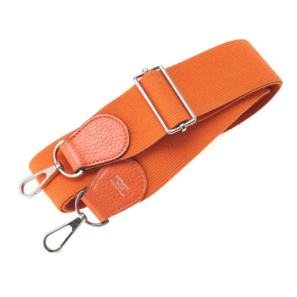Hermes Hermes Eveline PM3 Trois Trion Clemence Shoulder Bag Orange Silver-Tone Hardware, Pre-Owned