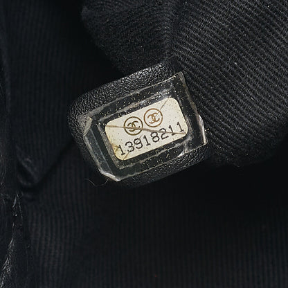 CHANEL Vintage Calf Matelasse 2.55 Turn Lock 2-Way Shoulder Outside Flap Multi-Pocket Black Silver-Tone Hardware, Pre-Owned