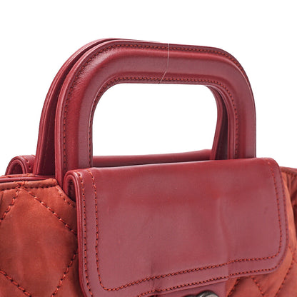 CHANEL Sparkle Leather Matelasse 2WAY Chain Shoulder Red Silver-Tone Hardware, Pre-Owned