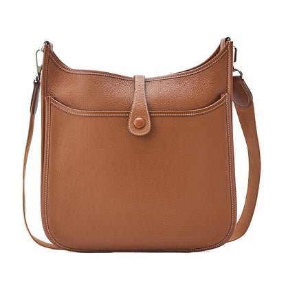 Hermes Hermes Evelyn 2 PM Trois Togo Shoulder Bag Gold Silver-Tone Hardware, Pre-Owned