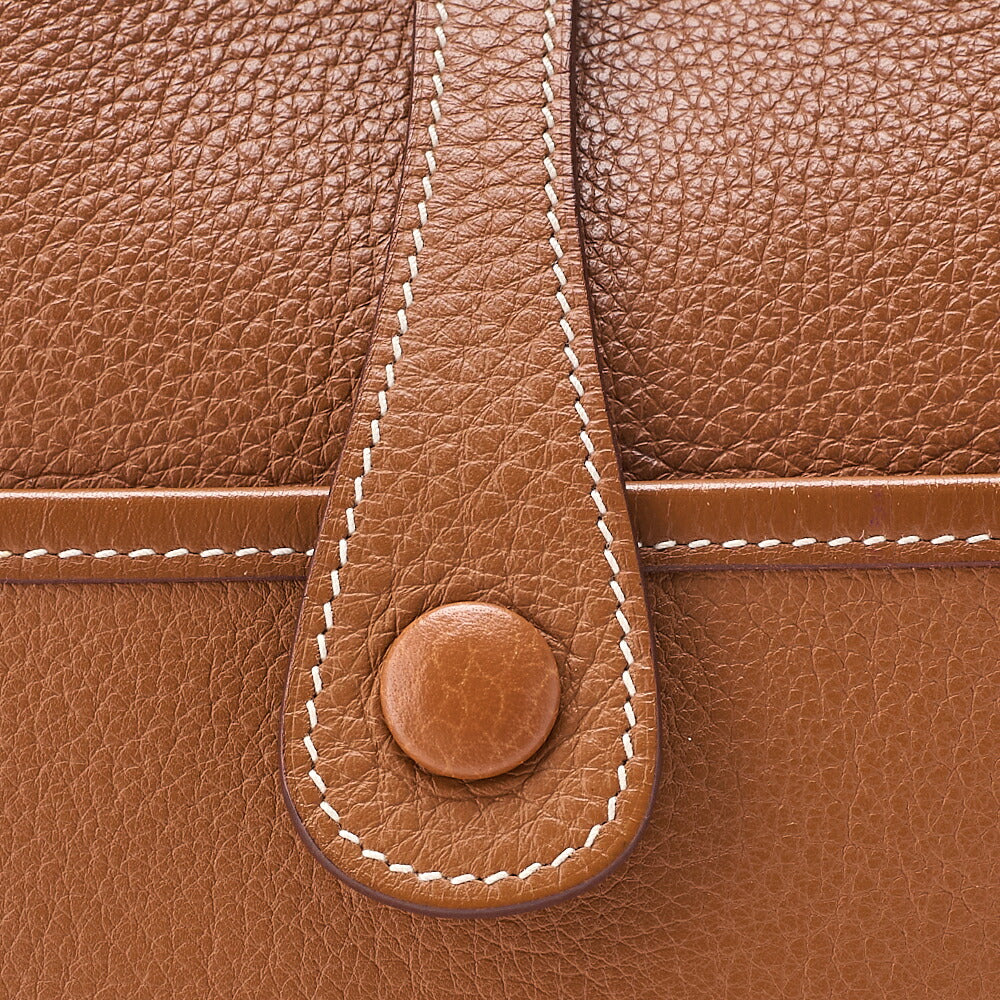 Hermes Hermes Evelyn 2 PM Trois Togo Shoulder Bag Gold Silver-Tone Hardware, Pre-Owned