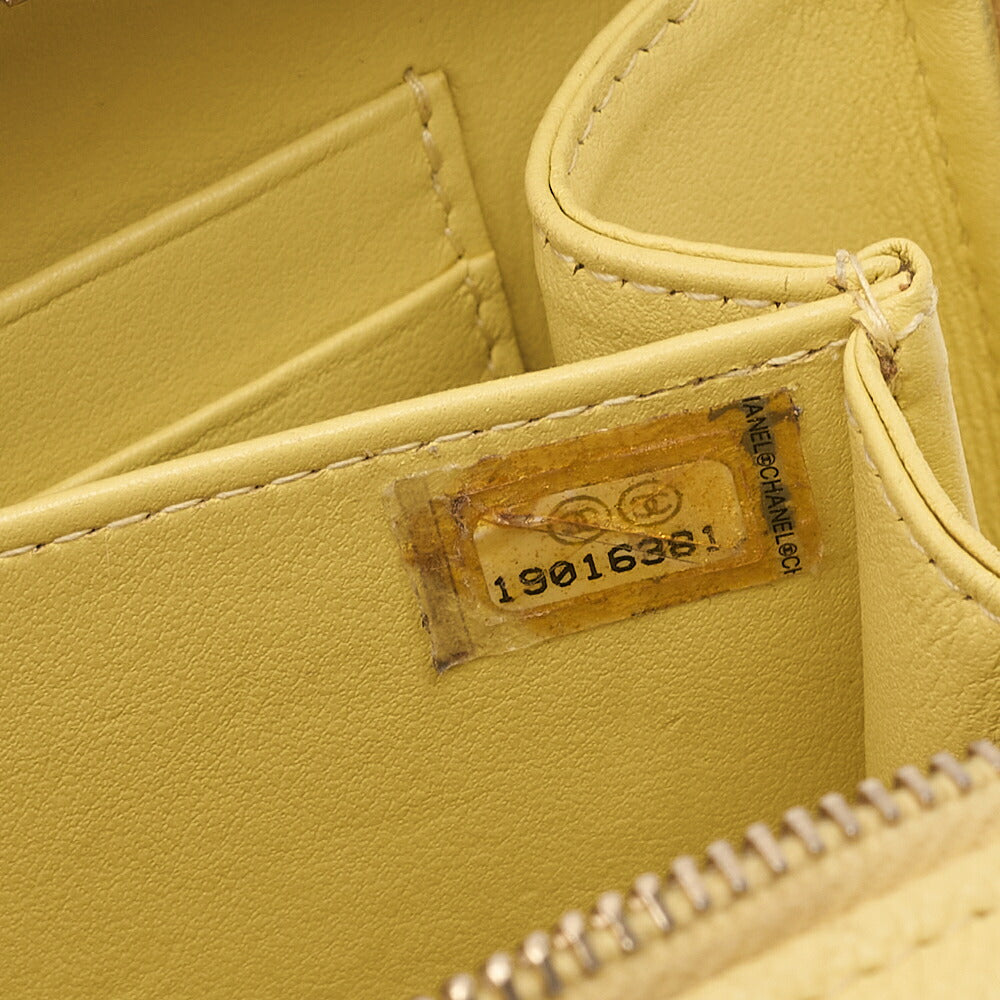 CHANEL Coco Mark CC Filigree Chain Shoulder Mini Caviar Skin Yellow Gold-Tone Hardware, Pre-Owned
